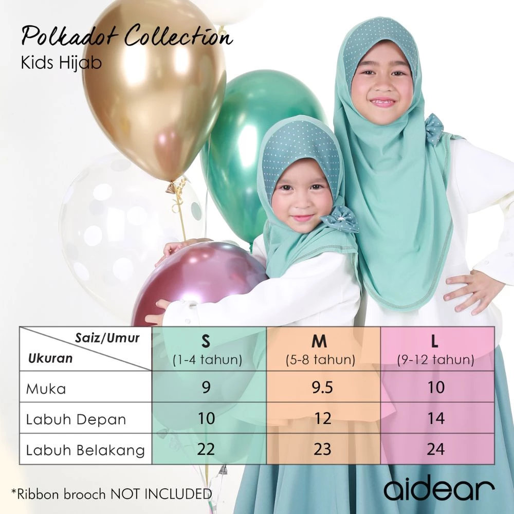 Tudung Polkadot (Biru)