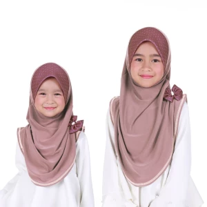 Tudung Polkadot (Plum)